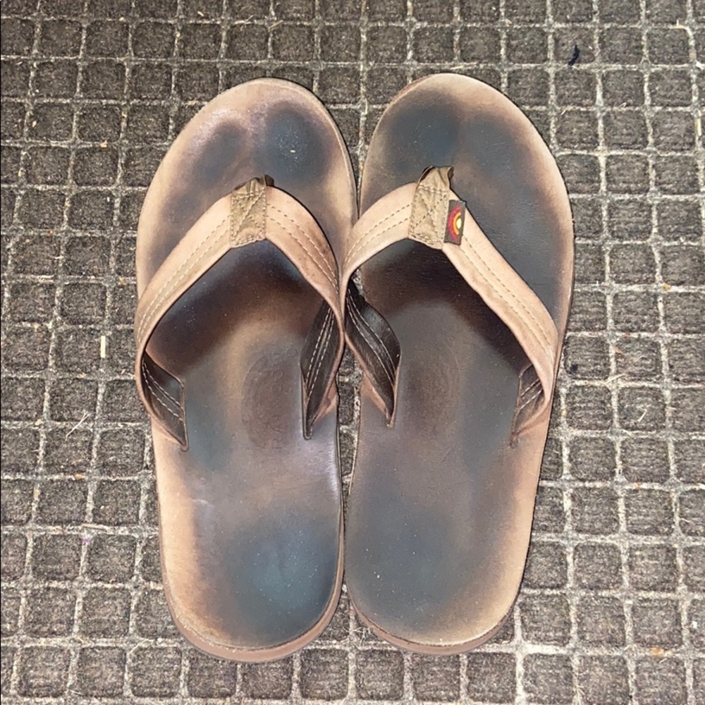 Large Authentic Rainbow Flip Flops